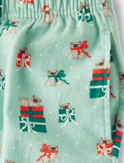 Pantalones de pijama de franela con estampado para mujer