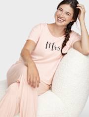 Camiseta para dormir con estampado gráfico para mujer