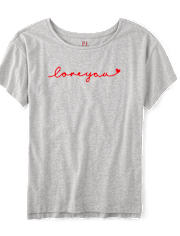 Camiseta para dormir con estampado del día de San Valentín para mujer
