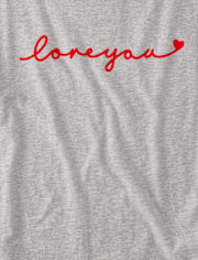 Camiseta para dormir con estampado del día de San Valentín para mujer