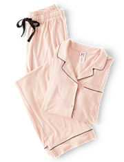 Conjunto de pantalón y top de pijama modal para mujer