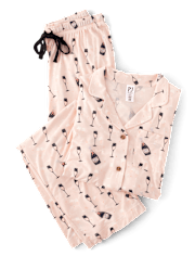 Pijamas de modal champán para mujer