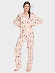 Pijamas de modal champán para mujer