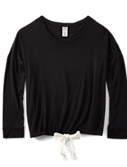 Womens Tie Front Modal Pajama Top