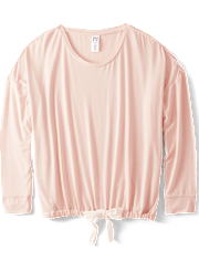 Top de pijama modal con lazo en la parte delantera para mujer