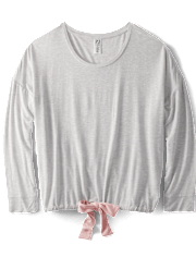 Top de pijama modal con lazo en la parte delantera para mujer