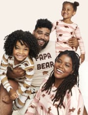 Girls Matching Family Bear Snug Fit Cotton Pajamas