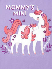 Baby And Toddler Girls Mommy's Mini Graphic Tee