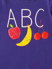 Camiseta con estampado de frutas para bebés y niñas pequeñas
