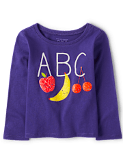 Camiseta con estampado de frutas para bebés y niñas pequeñas