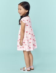 Baby And Toddler Girls Strawberry Tiered Dress
