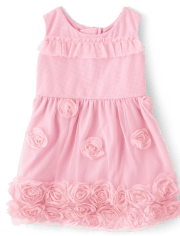 Vestido floral 3D para bebés y niñas pequeñas