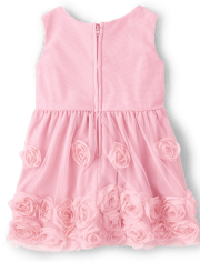 Vestido floral 3D para bebés y niñas pequeñas