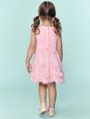Vestido floral 3D para bebés y niñas pequeñas
