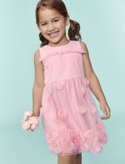 Vestido floral 3D para bebés y niñas pequeñas
