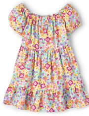 Toddler Girls Mommy And Me Floral Tiered Dress