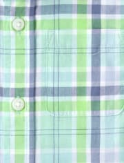 Baby And Toddler Boys Dad And Me Plaid Poplin Button Down Shirt