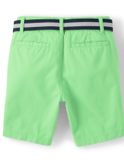 Shorts chinos con cinturón para niños