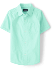 Boys Poplin Button Shirt