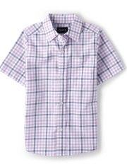 Camisa de popelín a cuadros vichy con botones para niños