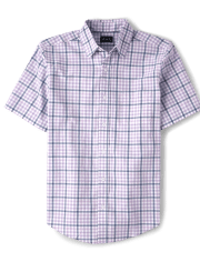 Mens Dad And Me Gingham Poplin Button Up Shirt