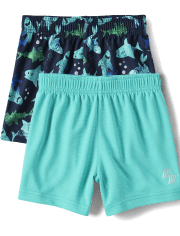 Baby And Toddler Boys Shark Shorts 2-Pack