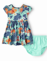 Baby Girls Matching Family Tropical Dress