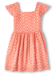 Girls Embroidered Floral Dress