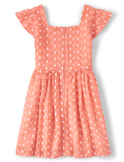 Girls Embroidered Floral Dress