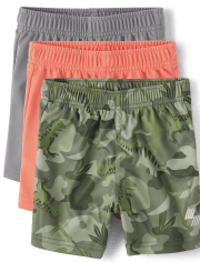 Lot de 3 shorts de basketball pour bébé et tout-petit garçon