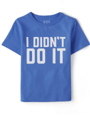 Camiseta gráfica para bebés y niños pequeños no lo hicieron