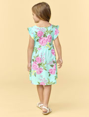 Baby And Toddler Girls Floral Babydoll Dress