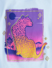 Camiseta con estampado de guepardo para niñas
