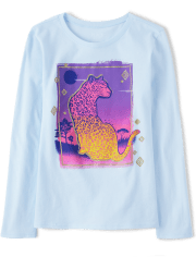 Camiseta con estampado de guepardo para niñas