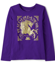 Girls Unicorn Graphic Tee