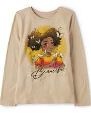 Camiseta con gráfico hermoso para niñas