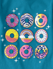 T-shirt graphique icônes pour filles