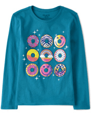 T-shirt graphique icônes pour filles