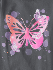 Girls Butterfly Graphic Tee