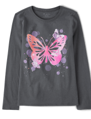 Girls Butterfly Graphic Tee