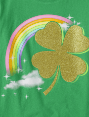 Girls Clover Rainbow Graphic Tee