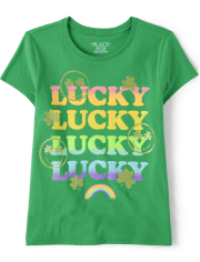 Girls Lucky Graphic Tee