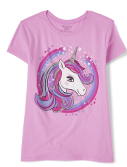 Girls Unicorn Graphic Tee