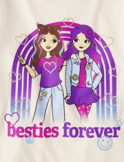 Girls Besties Forever Graphic Tee