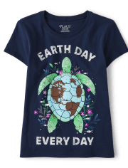 Girls Earth Day Graphic Tee