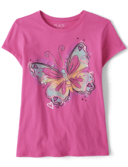 Camiseta con estampado de mariposas para niñas