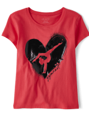 Camiseta con estampado de gimnasta para niñas