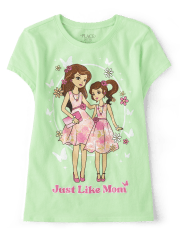 Girls Just Like Mom Graphic Tee