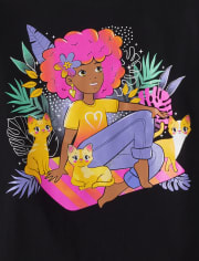 Lot de 2 t-shirts graphiques pour filles