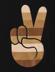 Camiseta con gráfico de la mano de la paz para niños
